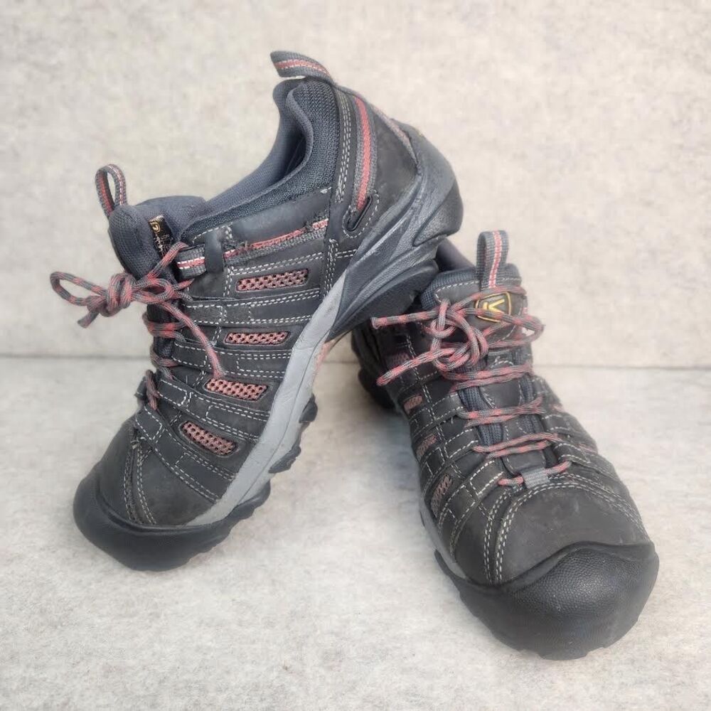 KEEN Utility ASTM F2413-11 Black Steel Toe Mesh Work Shoes Men's Sz 9.5EH Safety